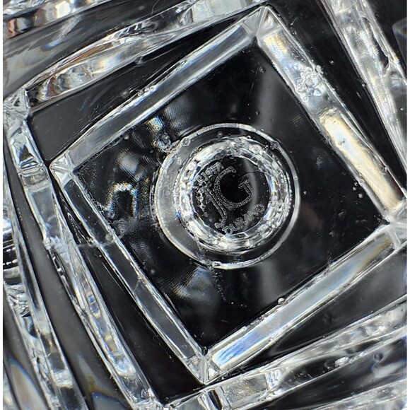 JG Durand Vintage Crystal Sculpture Candle Holder 2.25in x 4in 1980 Round Candle - Picture 5 of 11